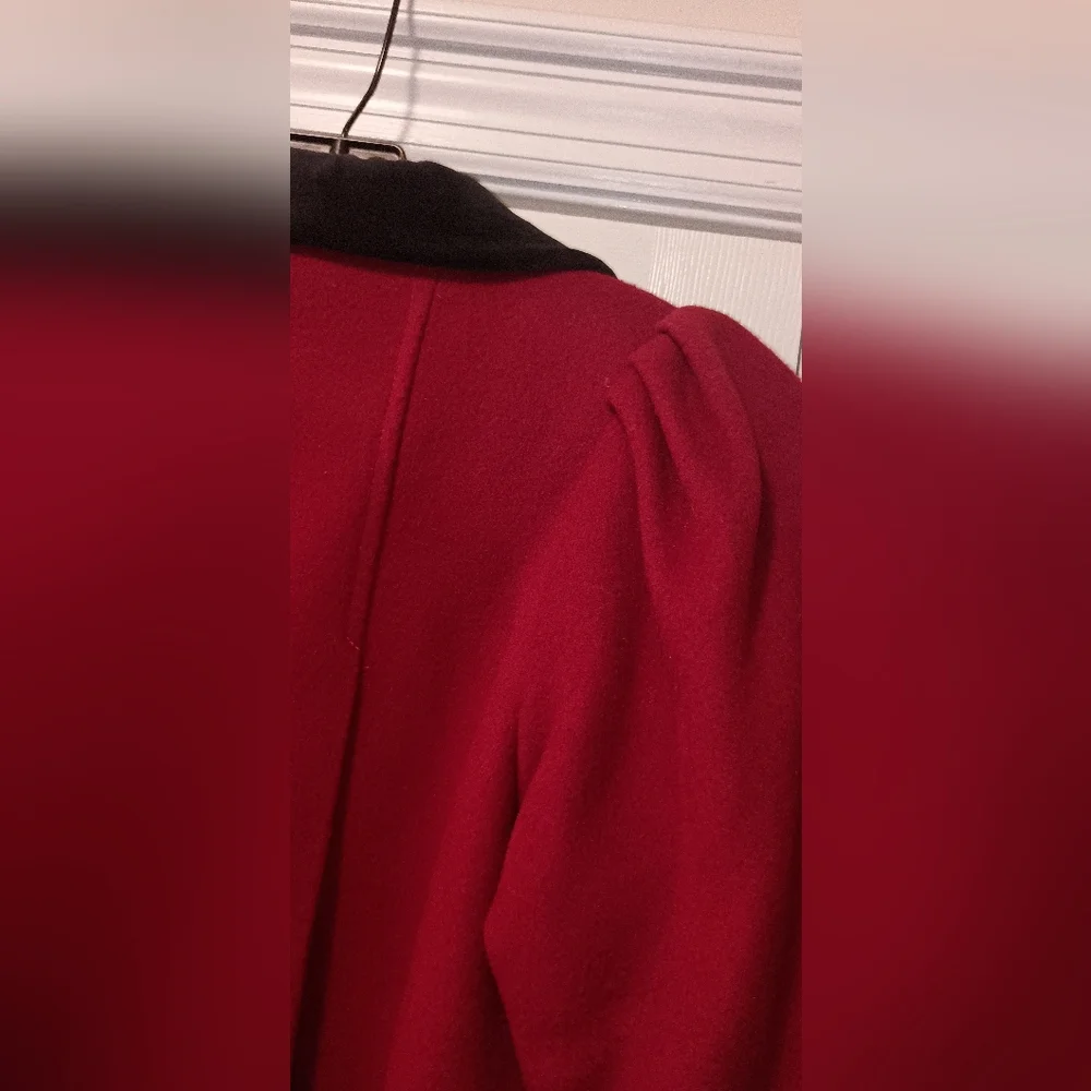 Jennifer Moore Vintage girls Red Black Dress Coat Hat 6x